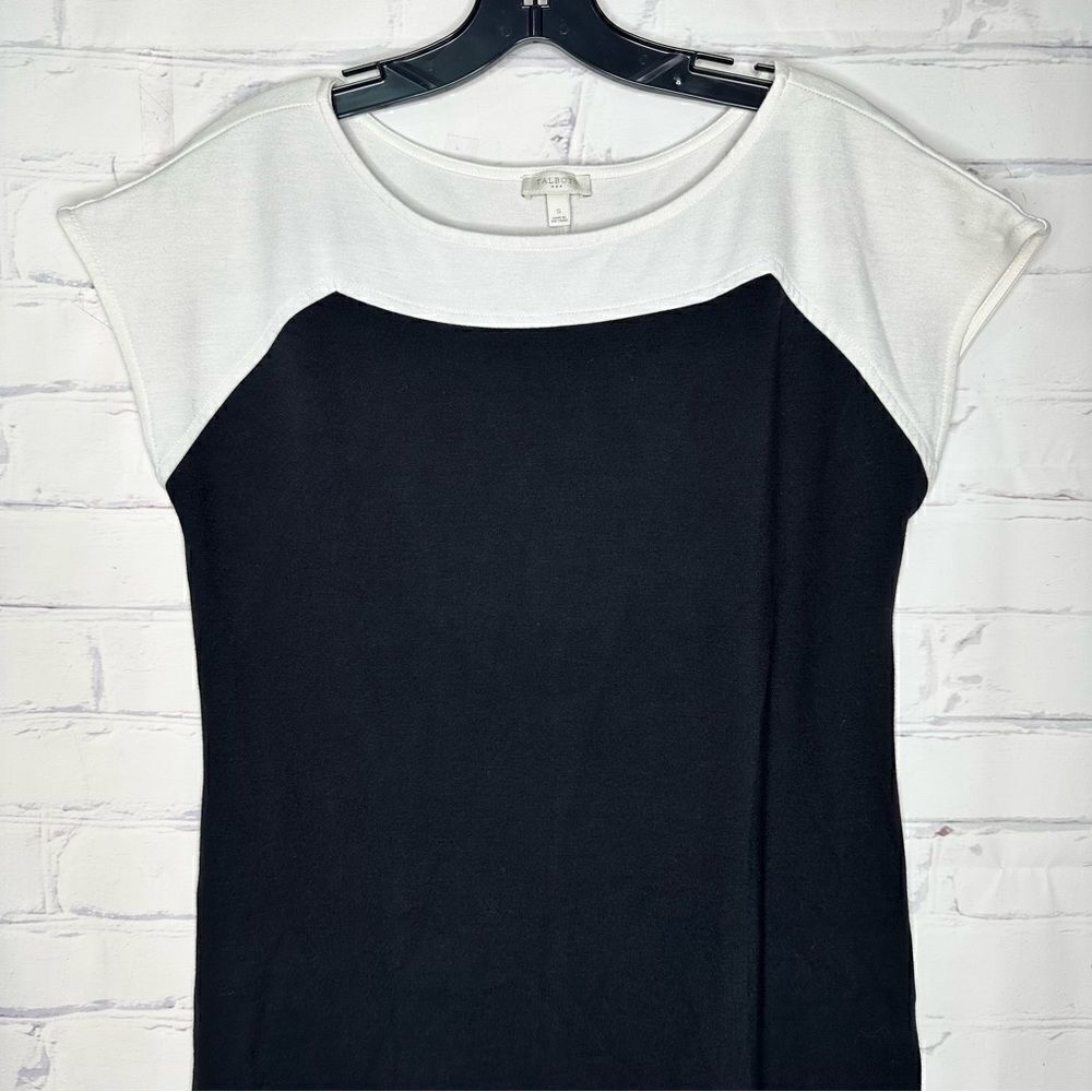 Talbots small white & black dress‎ - Picture 2 of 6